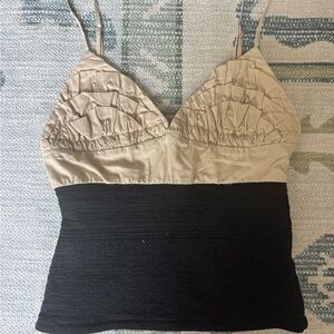 Zara Beige and Black Tank Top